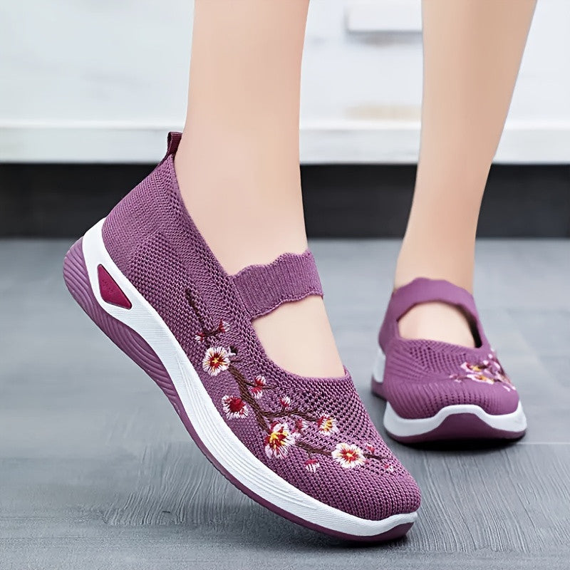 Women's Running Shoes - Breathable Mesh & Non-Slip Sole – Purple / crimson – view 3