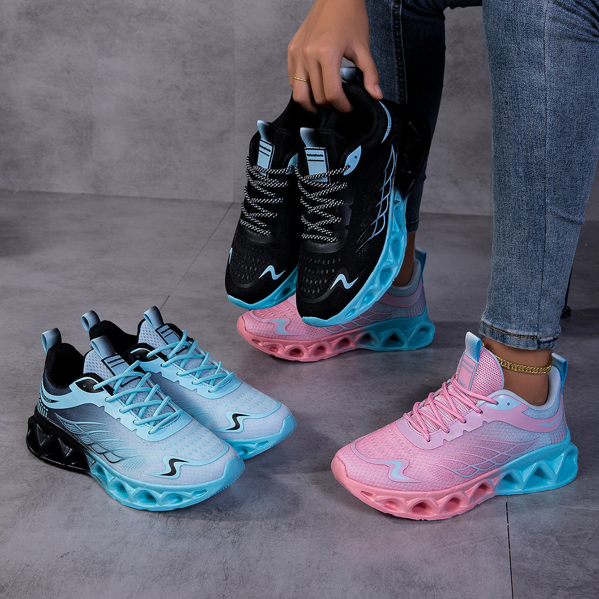 Women's Running Shoes – Breathable Mesh Lace-Up for Outdoor & – main product image