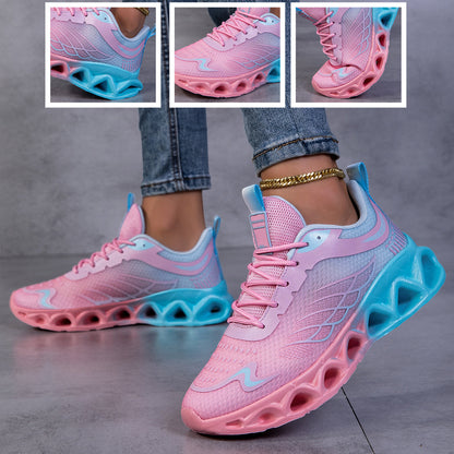 Women's Running Shoes – Breathable Mesh Lace-Up for Outdoor & – Pink option – view 3