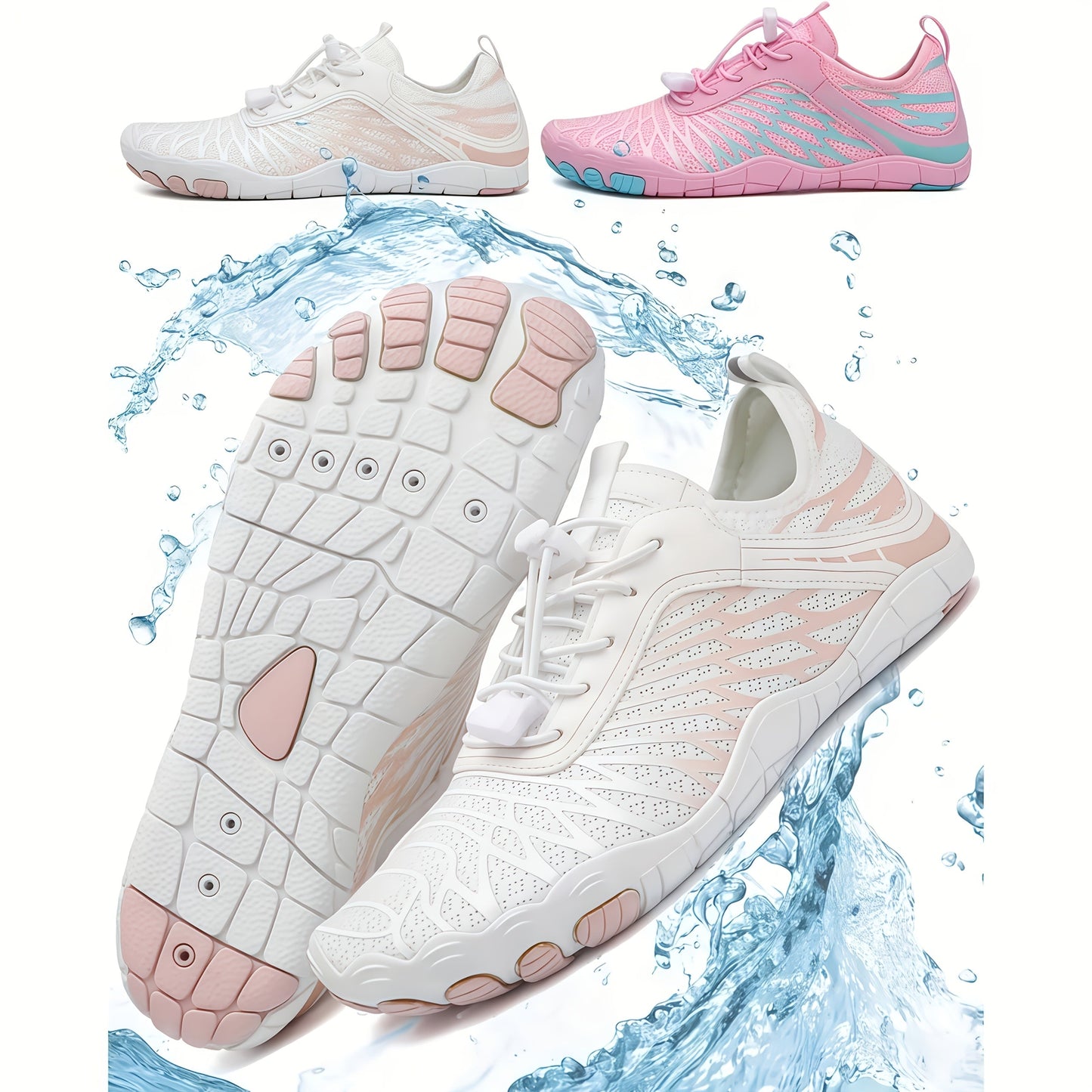 Women's Running Shoes – Wide Fit Breathable for Active Days – White option – view 3