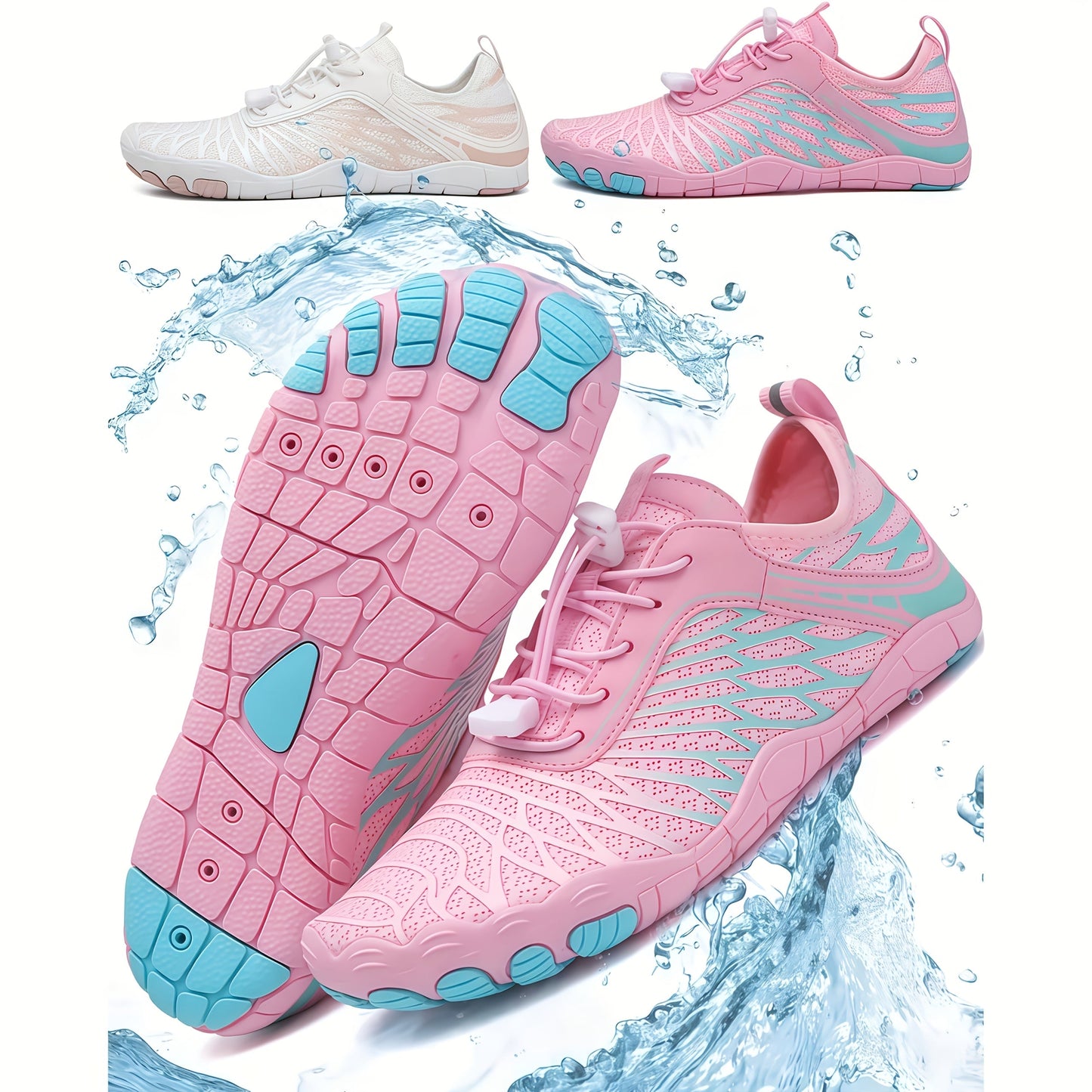 Women's Running Shoes – Wide Fit Breathable for Active Days – White option – view 7