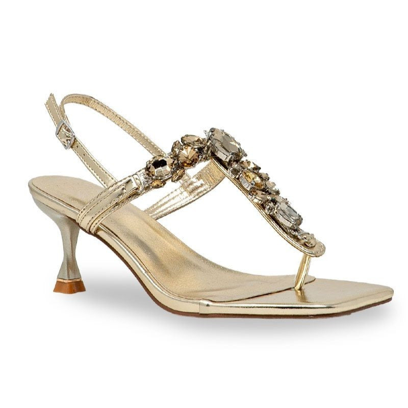 Women's Sandals - Comfort Fit for Everyday Wear – Black / Gold – Black option – view 3