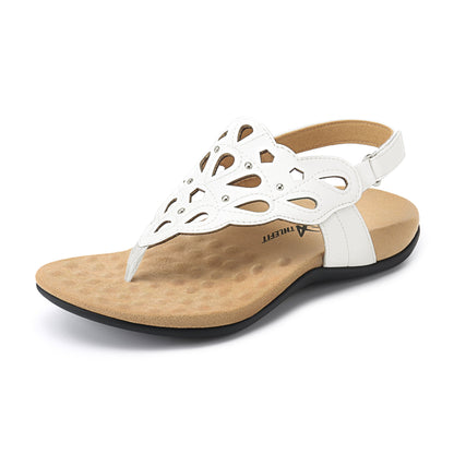 Women's Sandals – Comfort Fit for Summer & Beach – Black / White – Black option – view 5