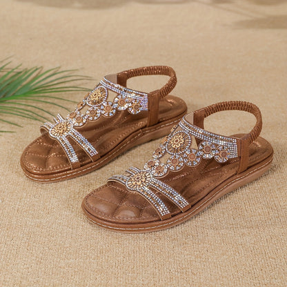 Women's Sandals – Comfort Fit for Summer & Beach – Navy Blue / Red – view 6