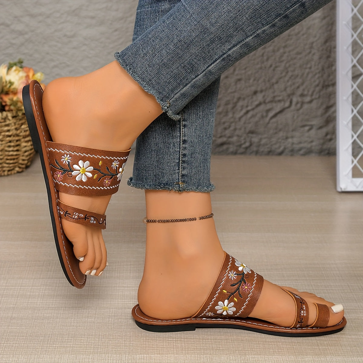 Women's Sandals – Slip-On for Beach & Water – Light Brown-1 – view 3