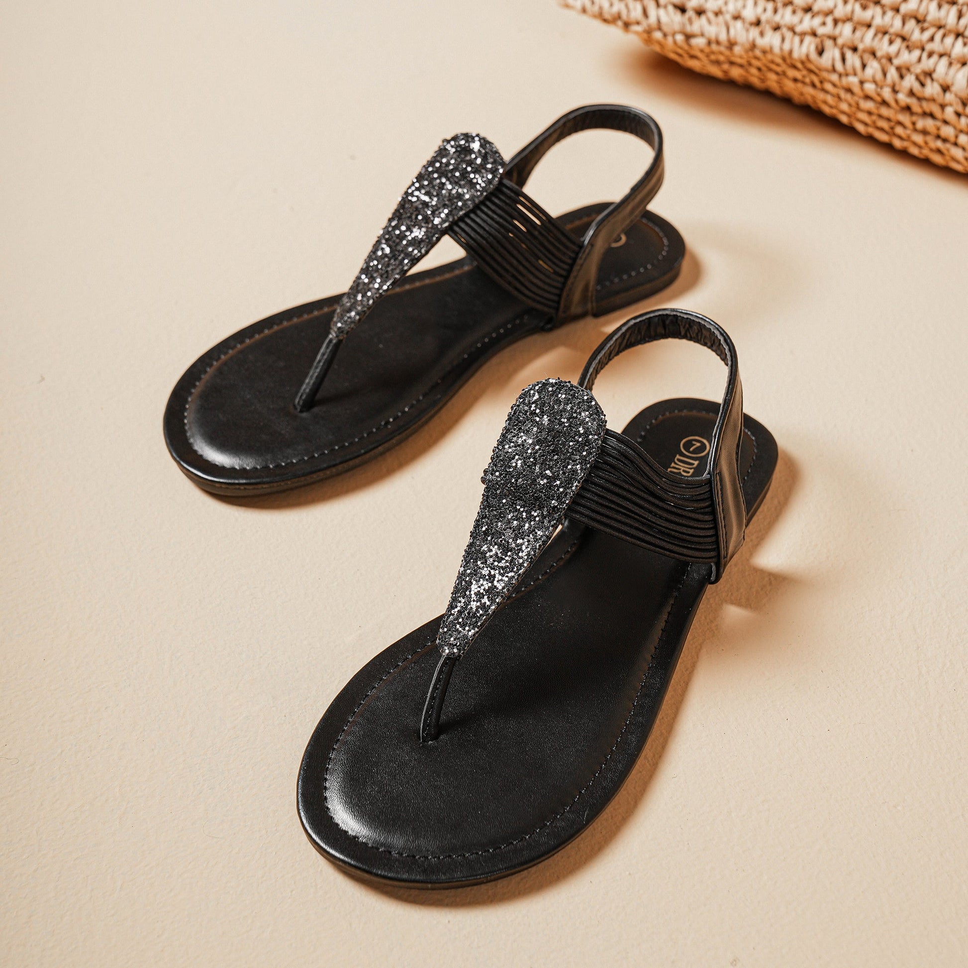 Women's Sandals – Slip-On for Summer & Beach – Black – Black option – main product image