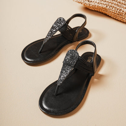 Women's Sandals – Slip-On for Summer & Beach – Black – Black option – main product image