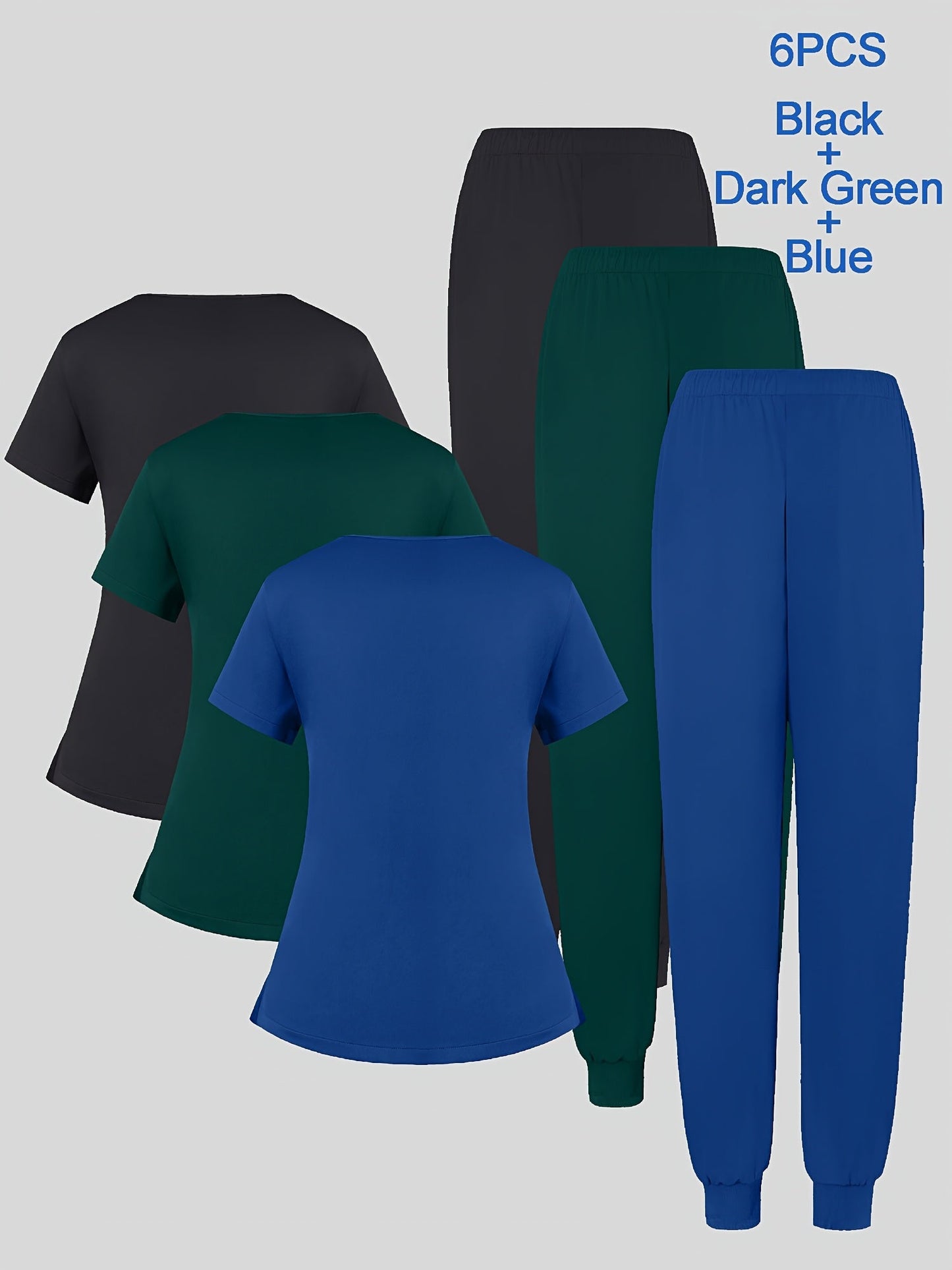 Women's Scrub Set - Pocket Detail – Burgundy / Blue detail view