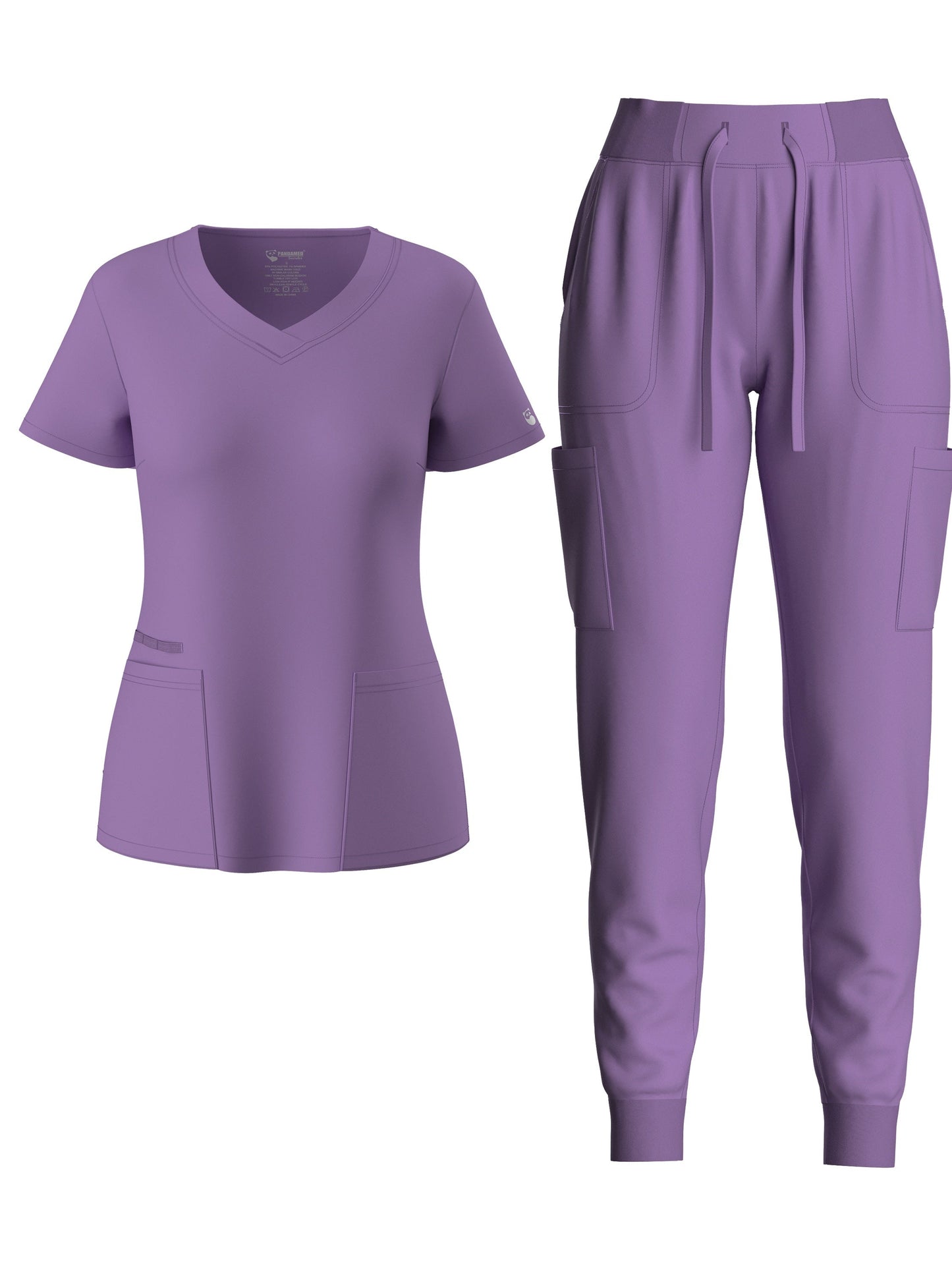 Women's Scrub Set - Solid Color Workwear Look 7109 – view 3