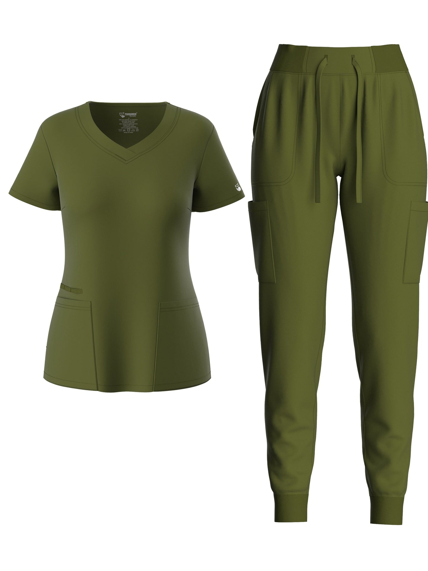 Women's Scrub Set - Solid Color Workwear Look 7109 – view 9