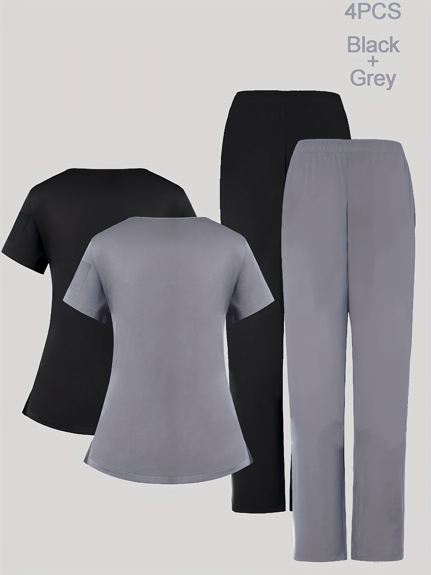 Women's Scrub Set - Stretch Comfort – Blue / Navy Color detail view