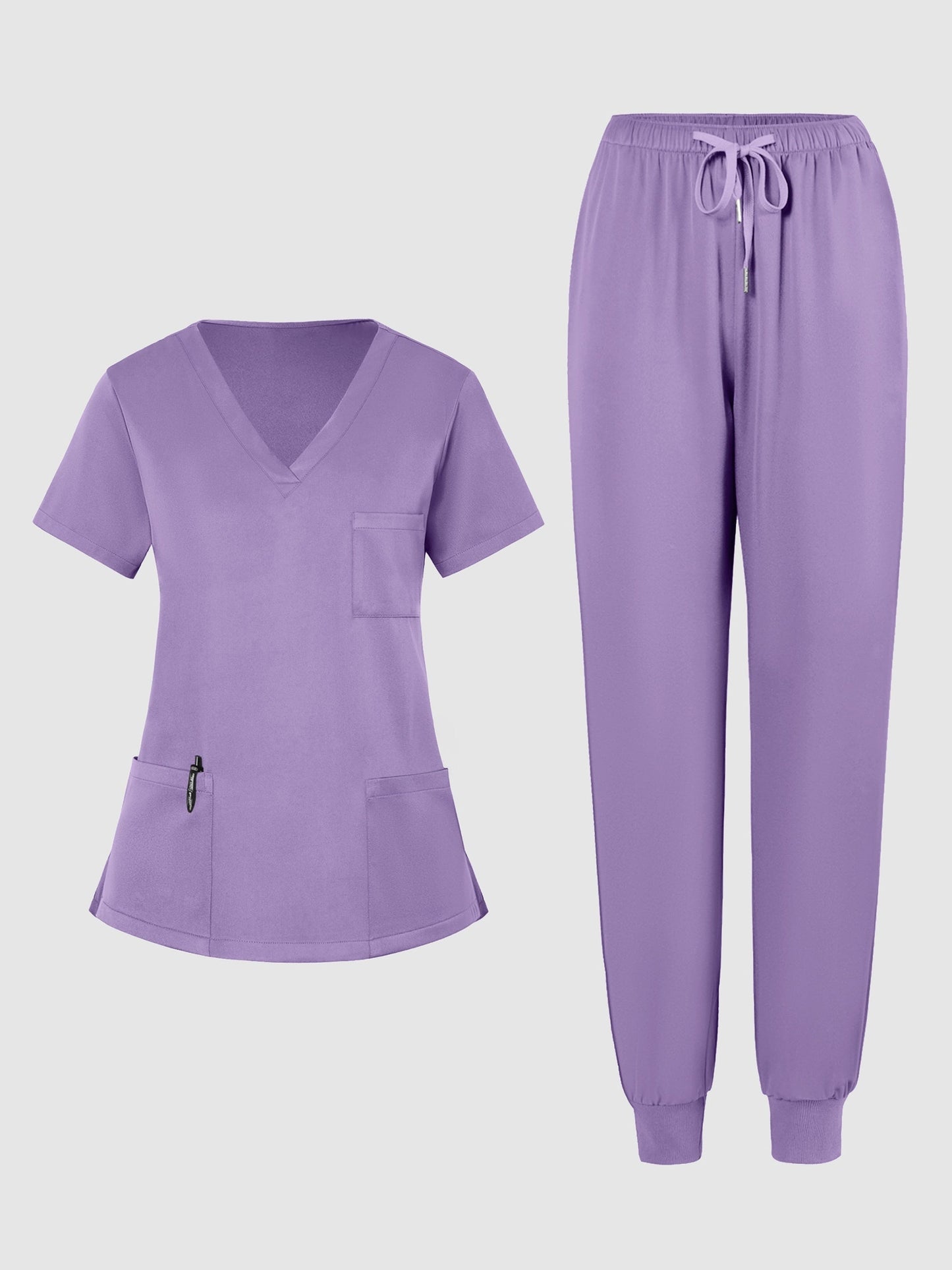 Women's Scrub Set - Stretch Comfort – Navy Color / Blue detail view