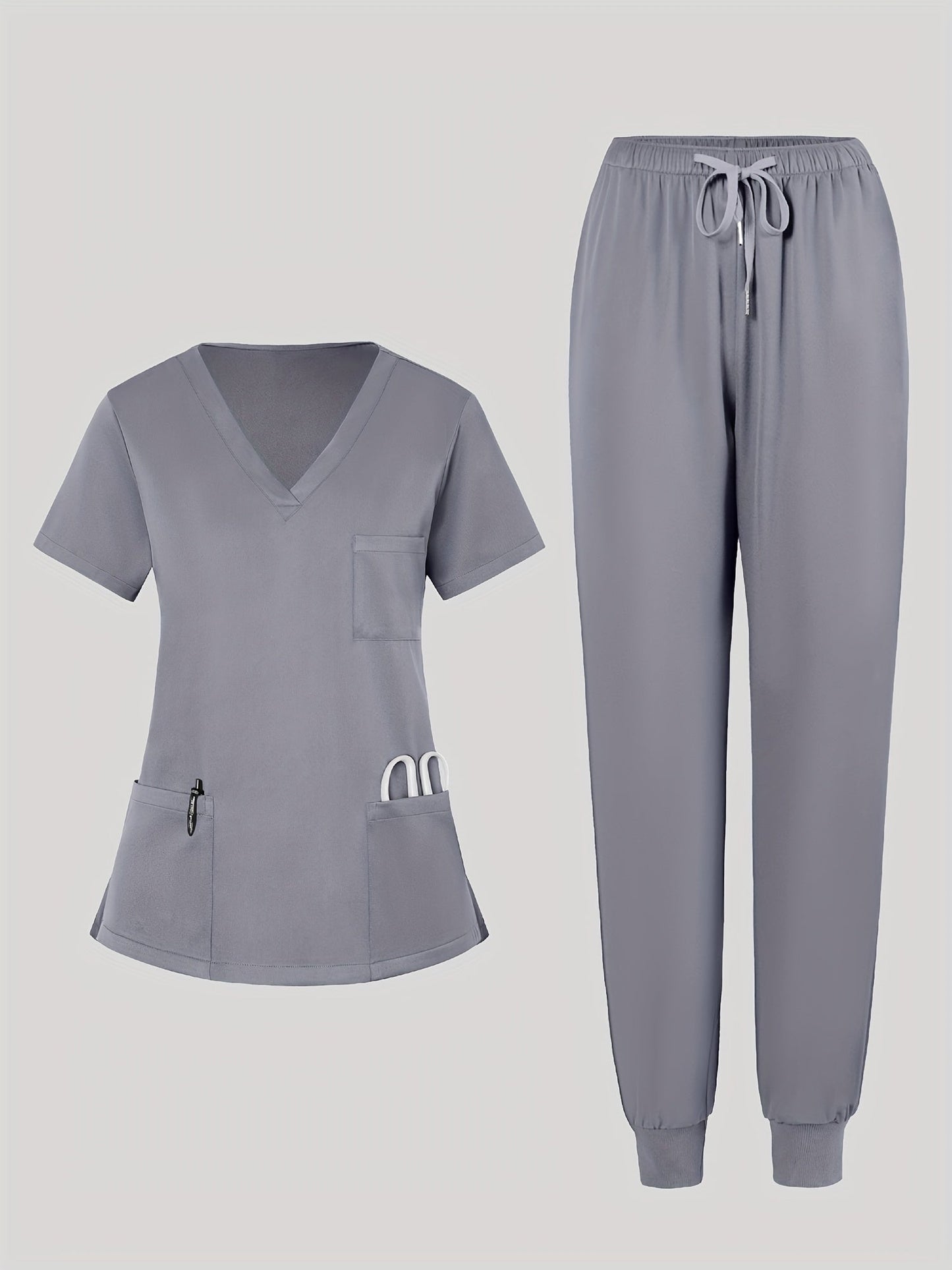Women's Scrub Set - Stretch Comfort – Navy Color / Blue detail view