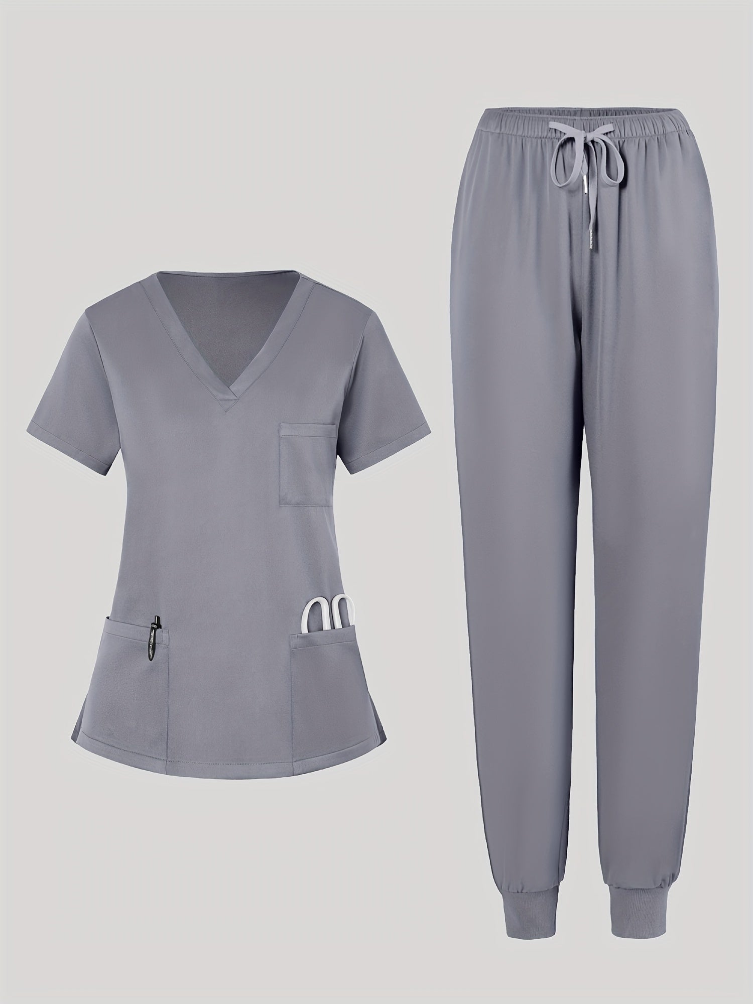 Women's Scrub Set - Stretch Comfort – Navy Color / Blue detail view
