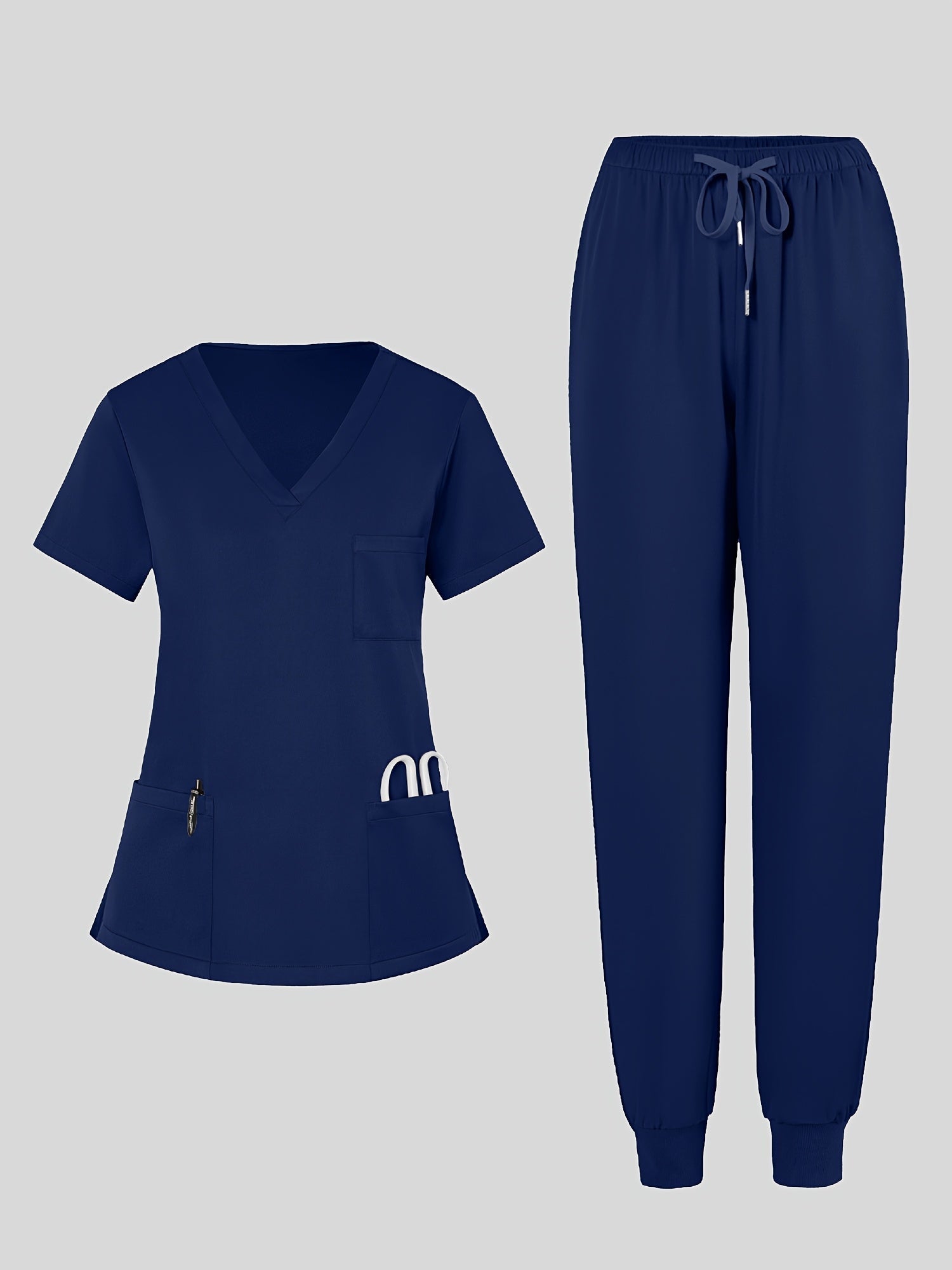 Women's Scrub Set - Stretch Comfort – Navy Color / Blue – Navy option – view 7
