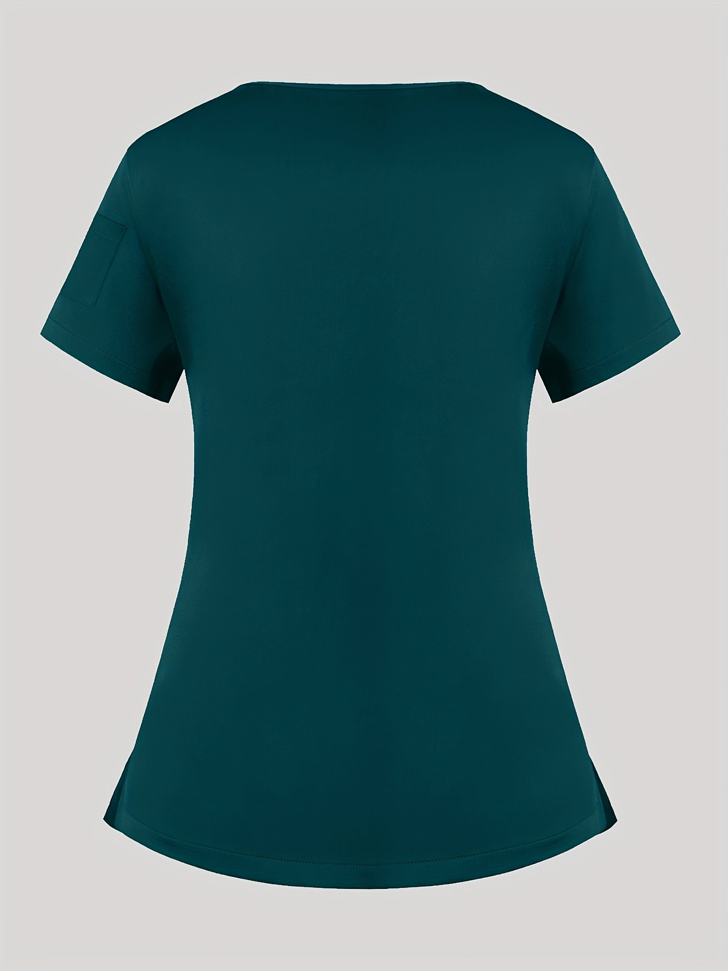 Women's Scrub Top - Solid Color – Blue / Navy Color detail view