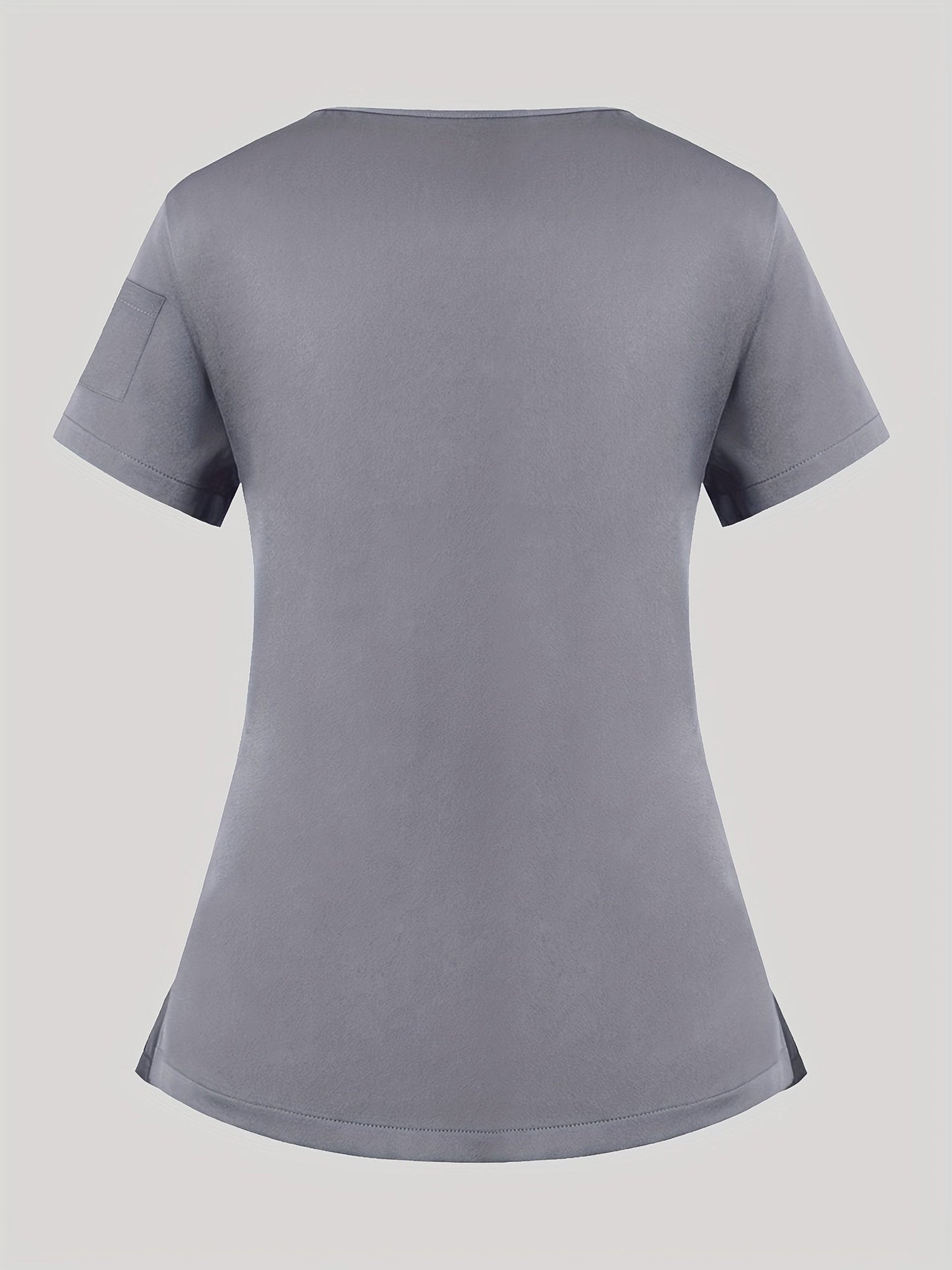 Women's Scrub Top - Solid Color – Blue / Navy Color detail view