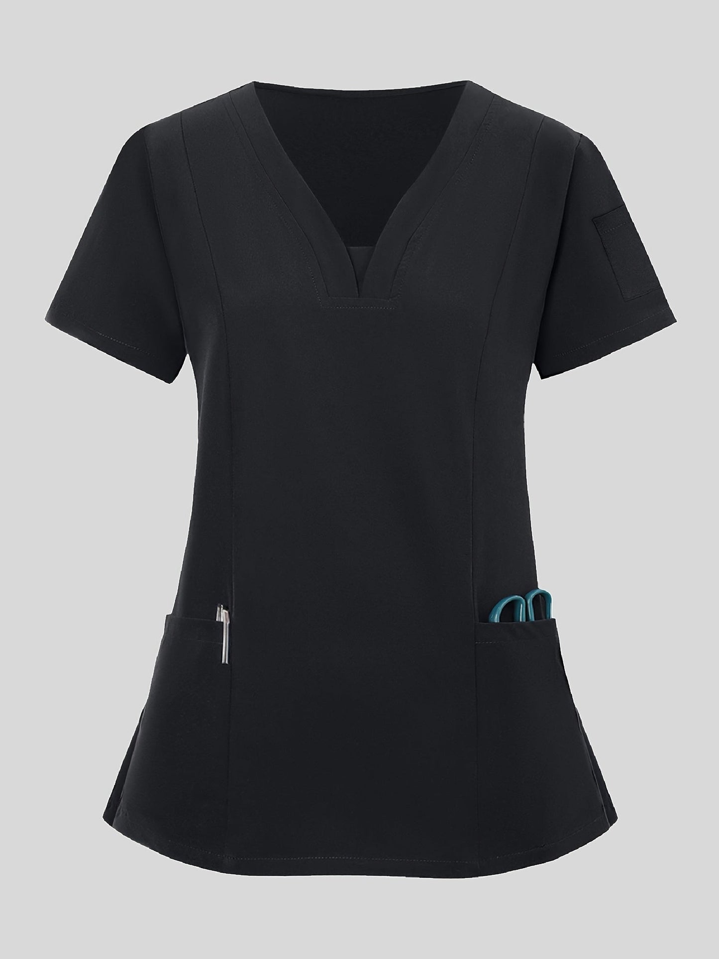 Women's Scrub Top - Solid Color – Blue / Navy Color – Blue option – main product image