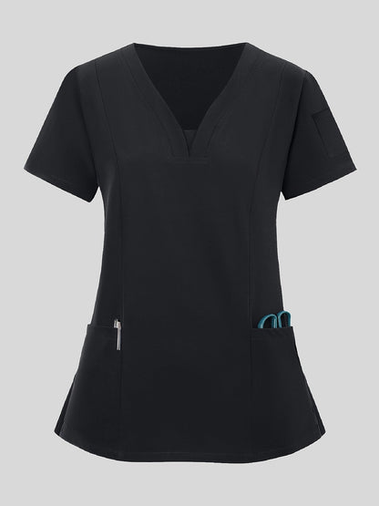 Women's Scrub Top - Solid Color – Blue / Navy Color – Blue option – main product image
