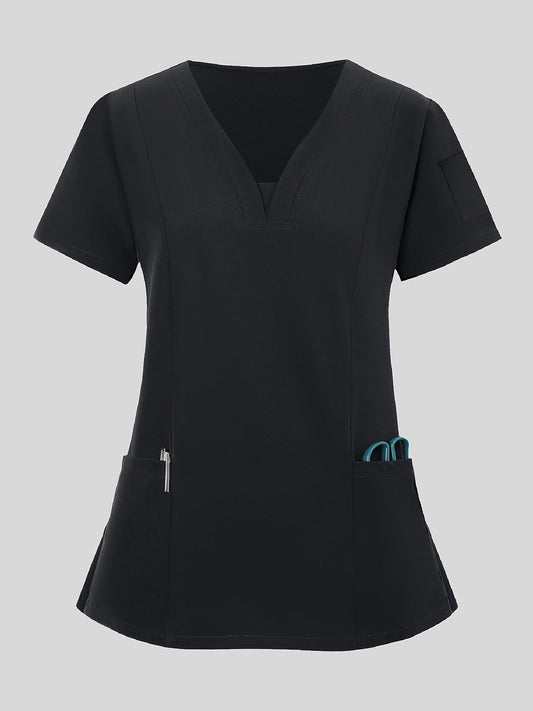 Women's Scrub Top - Solid Color – Blue / Navy Color – Blue option – main product image