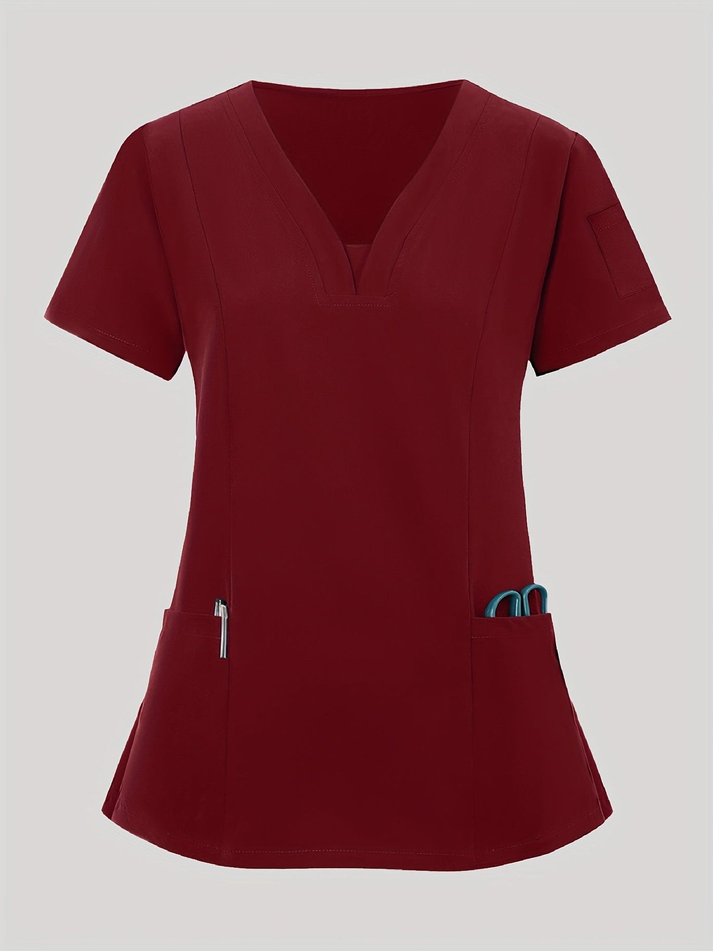 Women's Scrub Top - Solid Color – Blue / Navy Color – Blue option – view 4