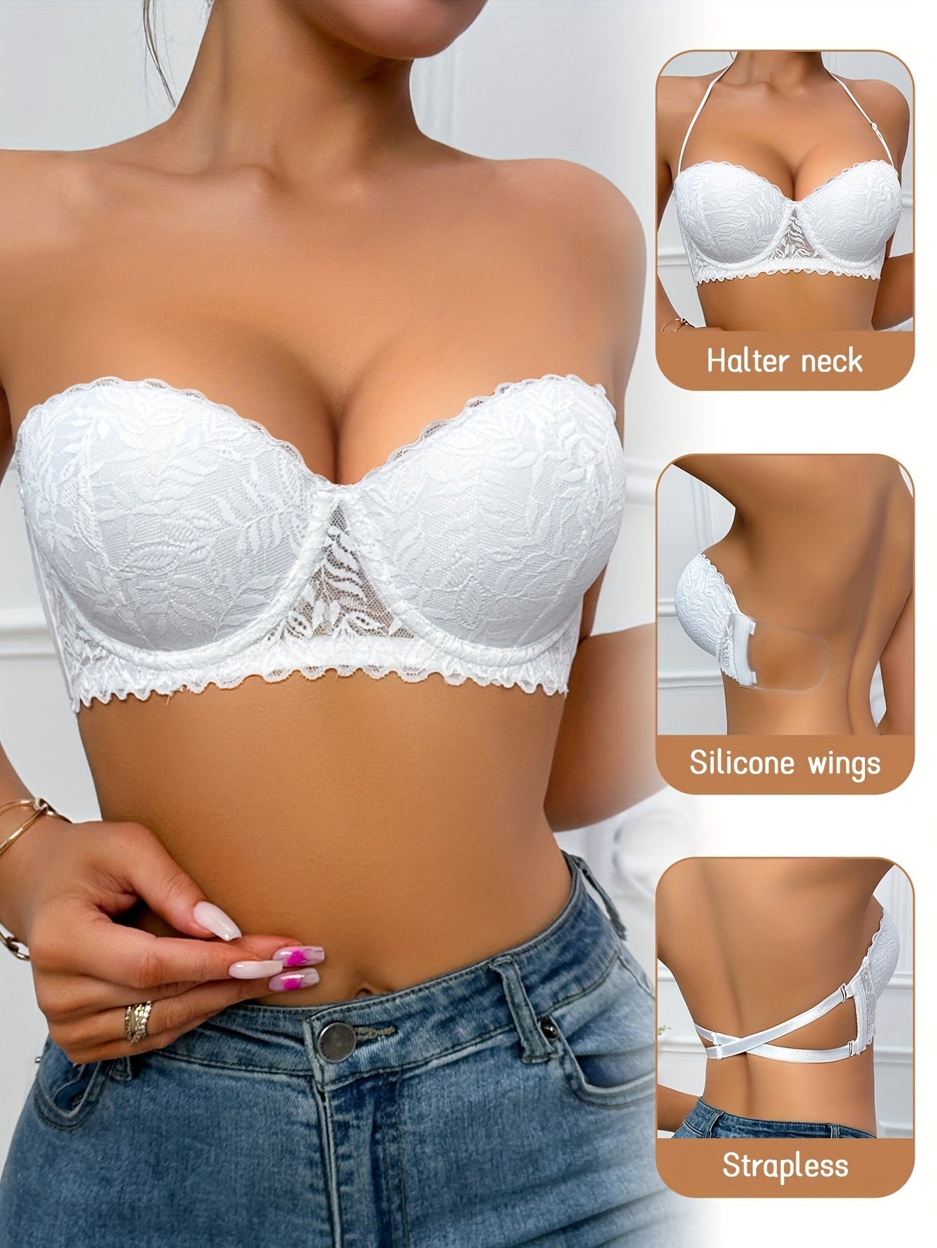 Women’s Seamless Bra - Lace Detail Comfort – view 10
