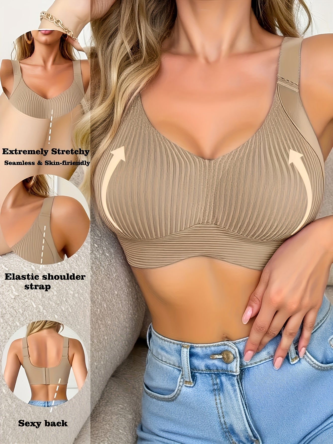Women's Seamless Bra - Regular Fit – Sizes 1XL–4XL detail view