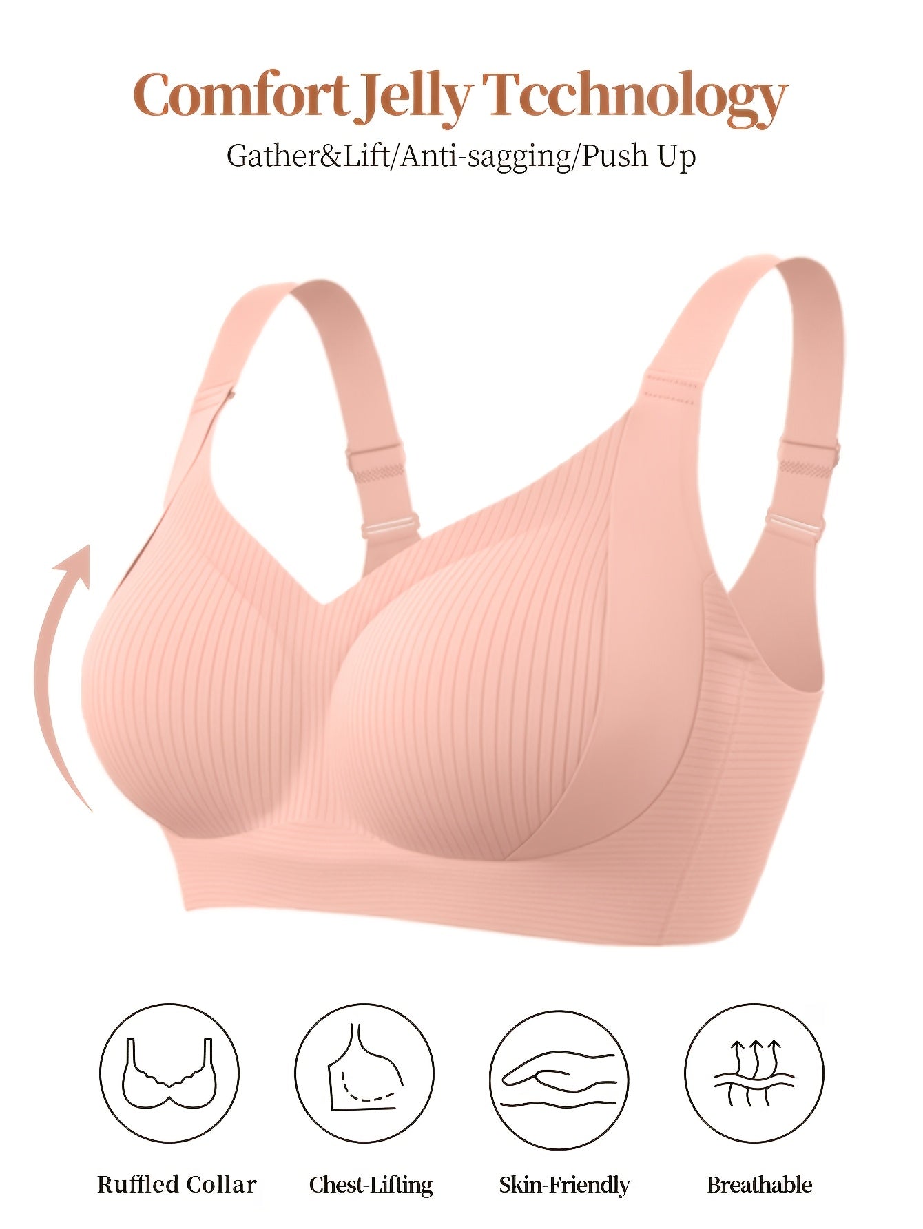 Women's Seamless Bra - Regular Fit – Sizes 1XL–4XL detail view