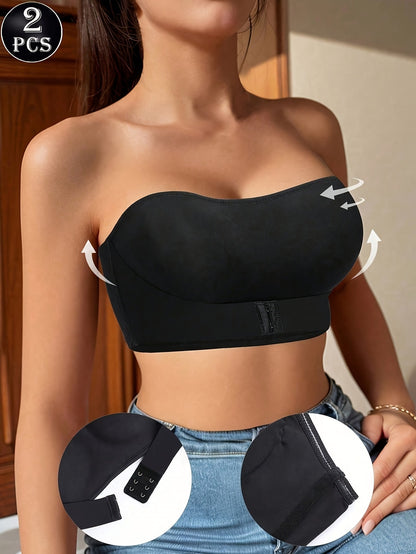 Women's Seamless Bralette - 2-Pack Removable Pads, Everyday Support – view 4