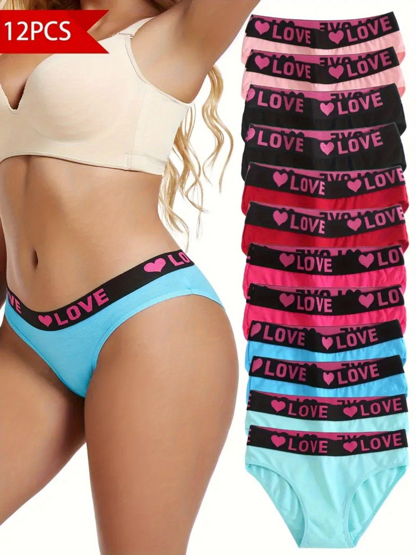 Women's Seamless Briefs - Heart Detail Everyday Comfort – main product image