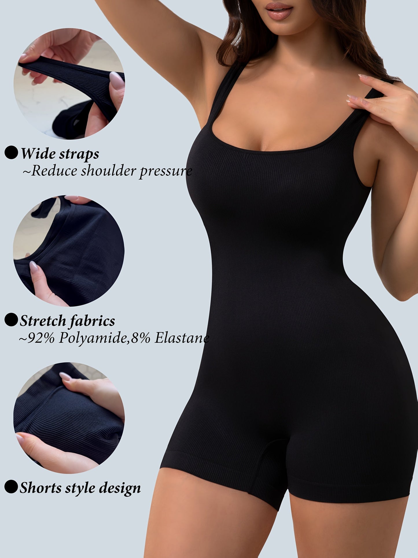 Women's Seamless Shapewear Bodysuit - Shorts-Style Full Body Shaper – view 3