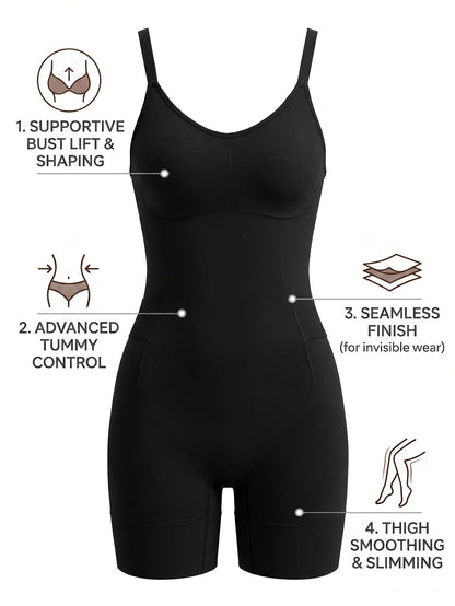 Women's Shapewear Bodysuit - Solid Color detail view