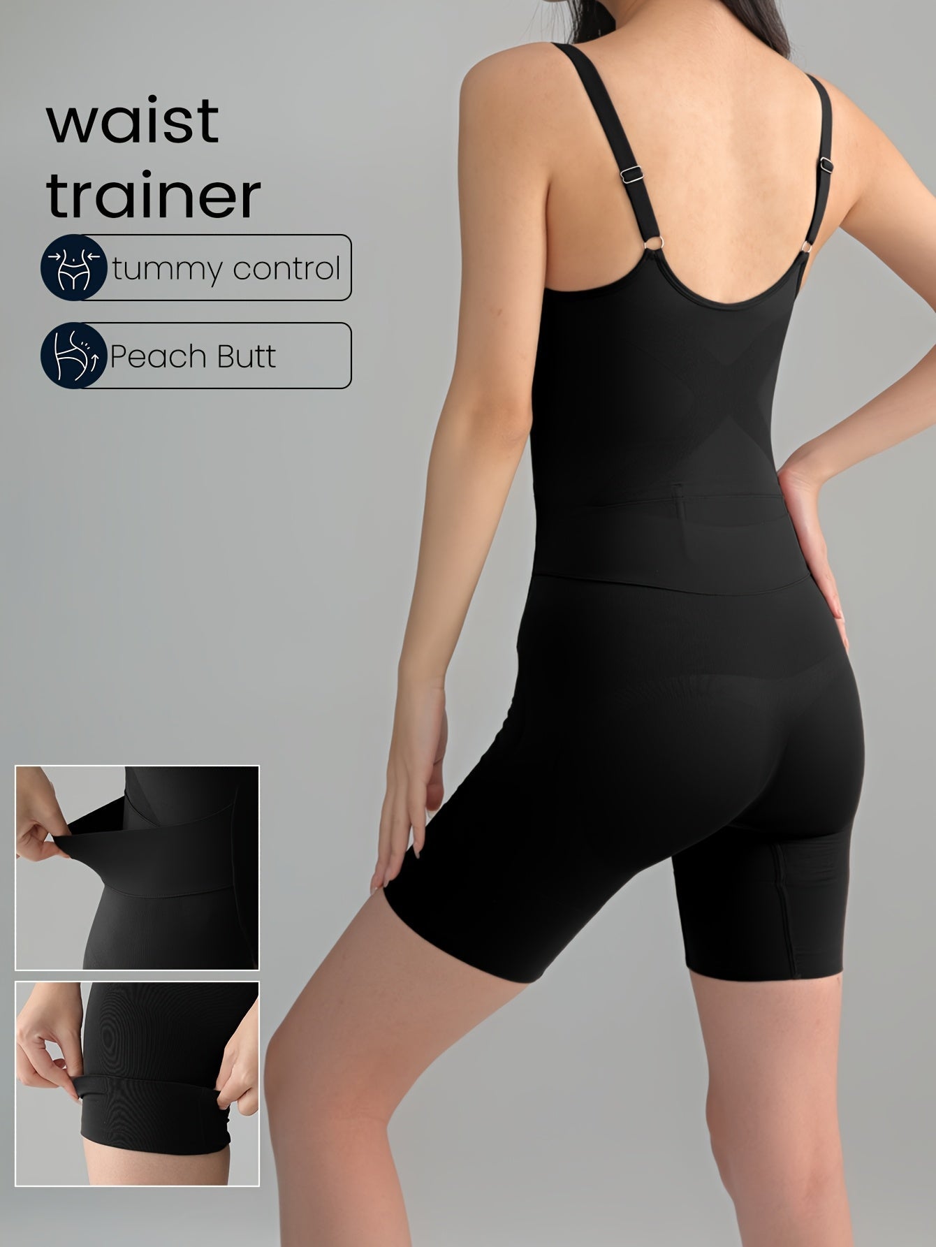 Women's Shapewear Bodysuit - Solid Color detail view