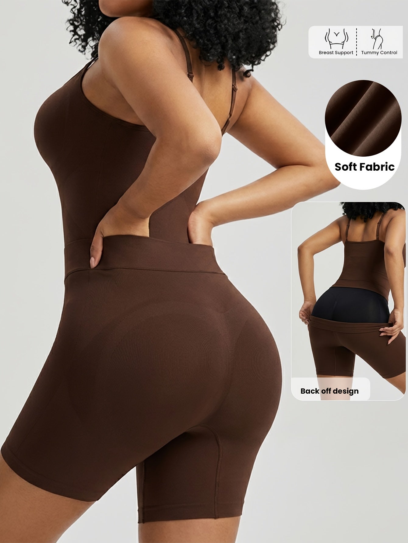 Women's Shapewear Bodysuit - Solid Color detail view