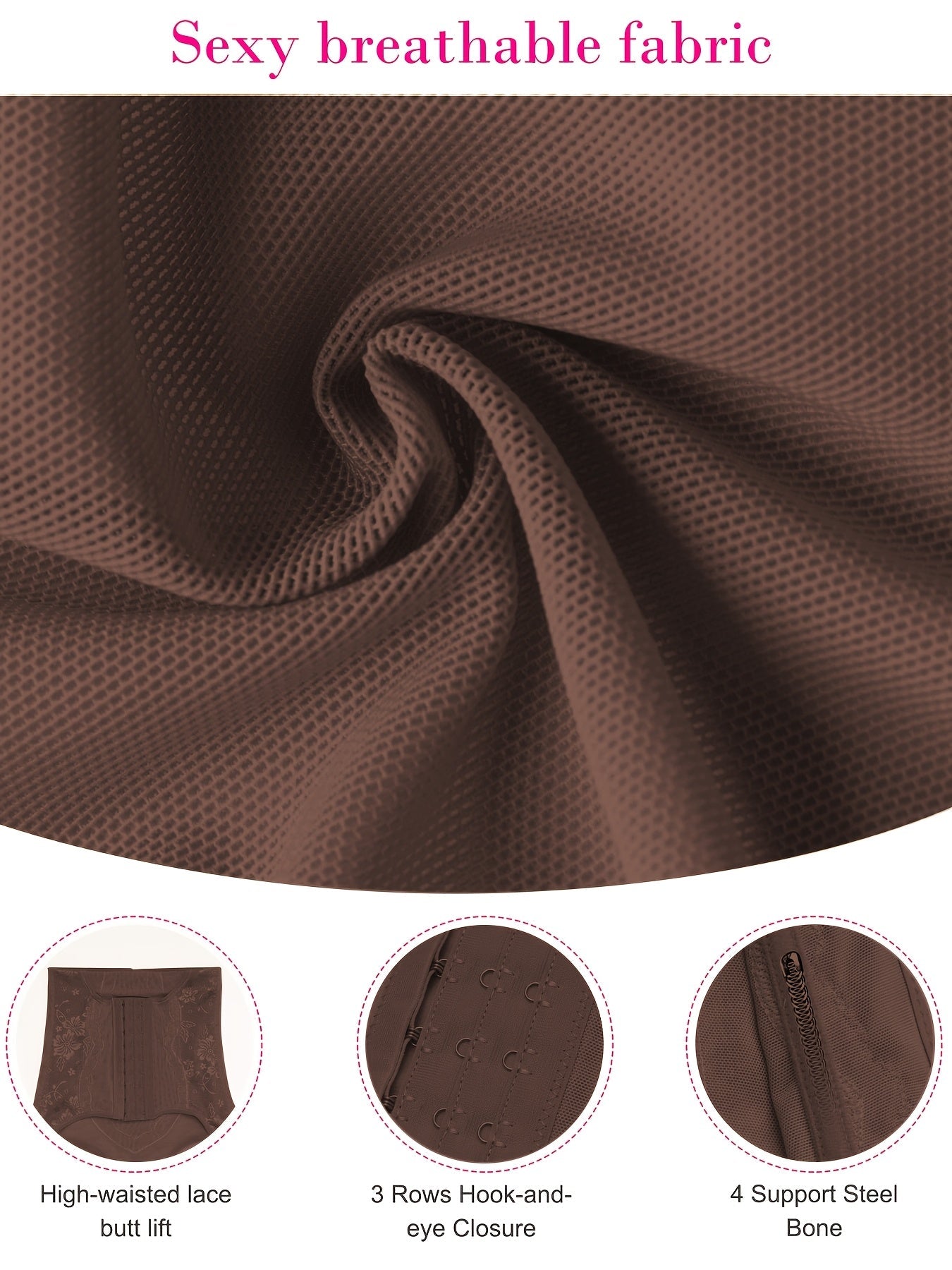 Women's Shapewear Bodysuit – Tummy Control Shapewear With Compression Clasps For Women High – view 5