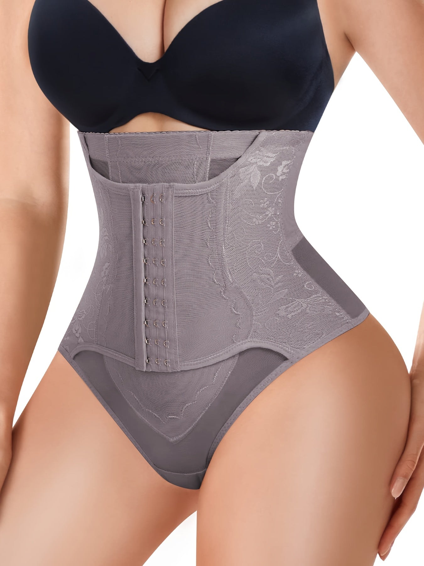 Women's Shapewear Bodysuit – Tummy Control Shapewear With Compression Clasps For Women High – view 13