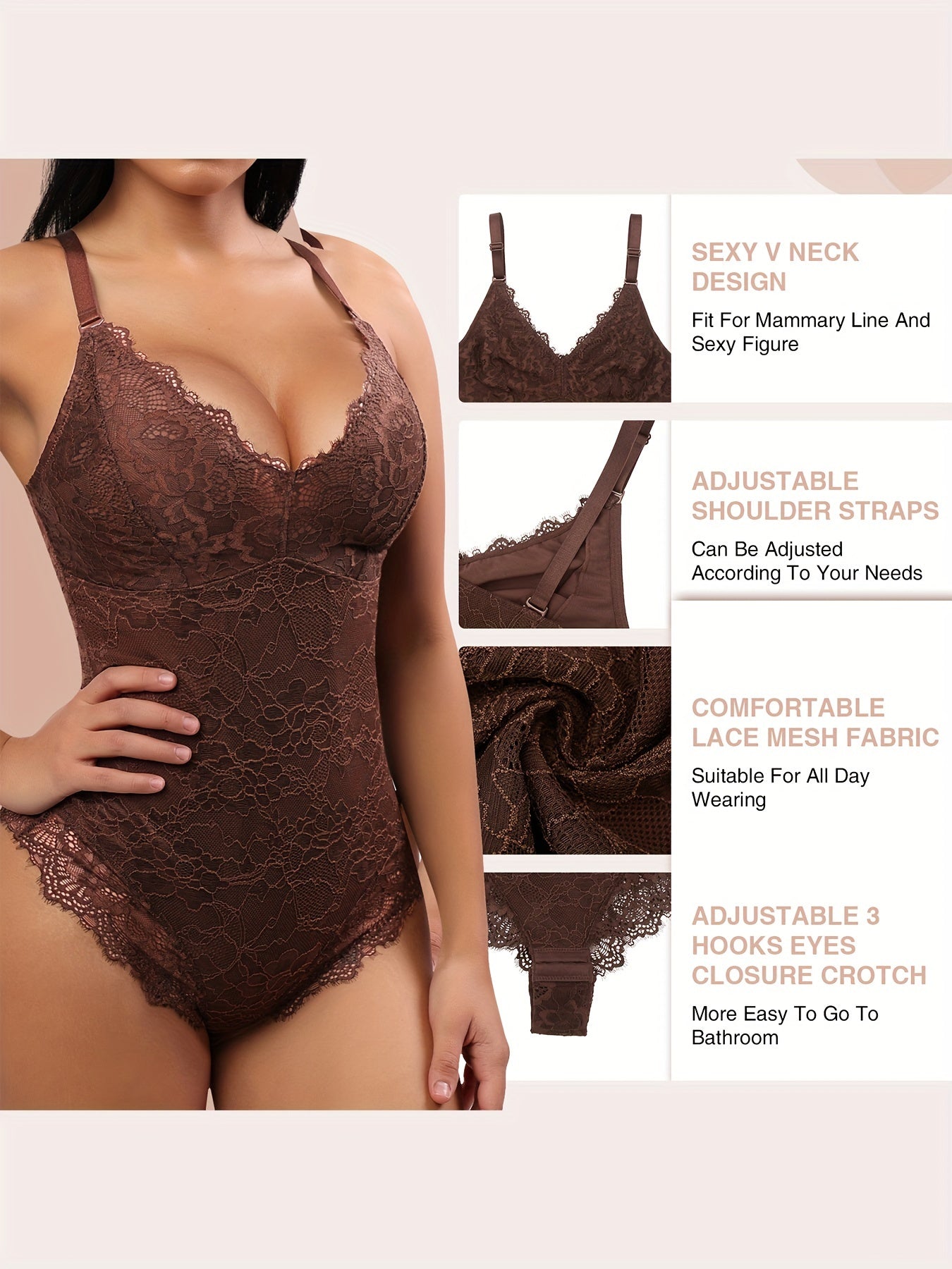 Women’s Shapewear Bodysuit - Tummy Control Support – view 4
