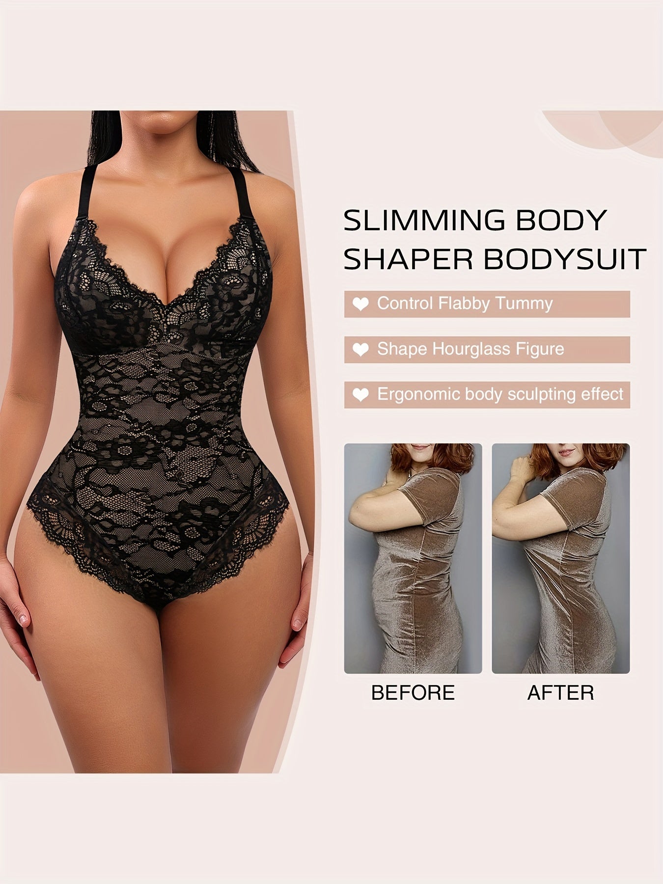 Women’s Shapewear Bodysuit - Tummy Control Support – view 6