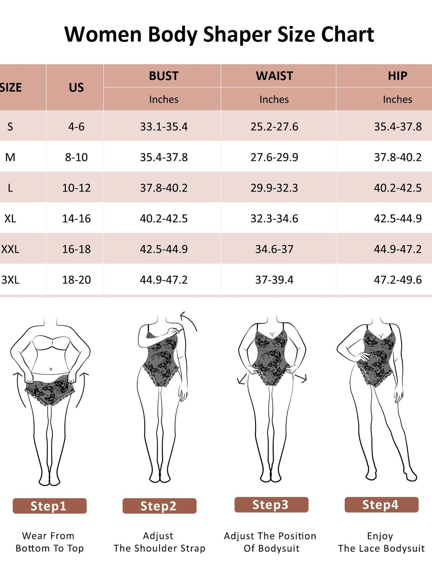 Women's Shapewear Bodysuit - V-Neck detail view