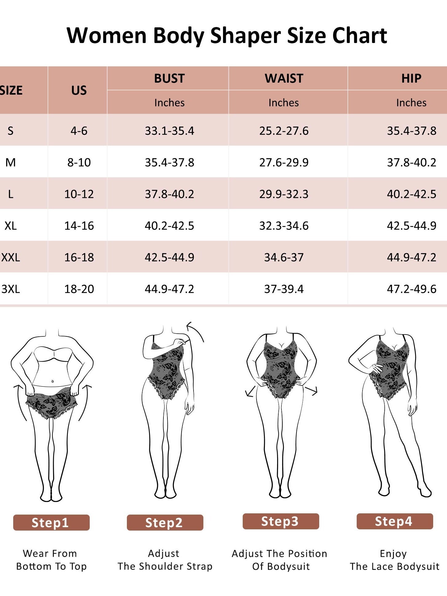 Women's Shapewear Bodysuit - V-Neck detail view