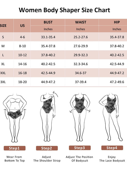 Women's Shapewear Bodysuit - V-Neck detail view