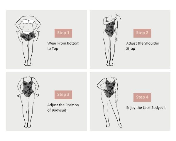 Women's Shapewear Bodysuit - V-Neck detail view