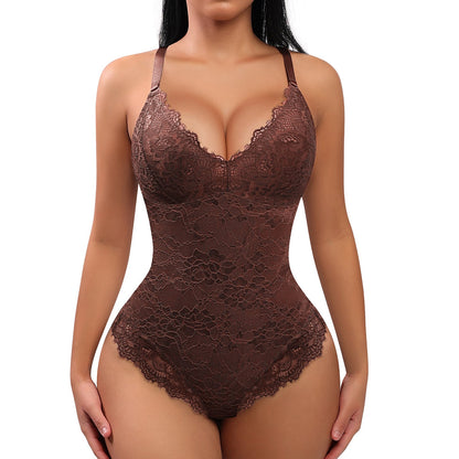Women's Shapewear Bodysuit - V-Neck detail view