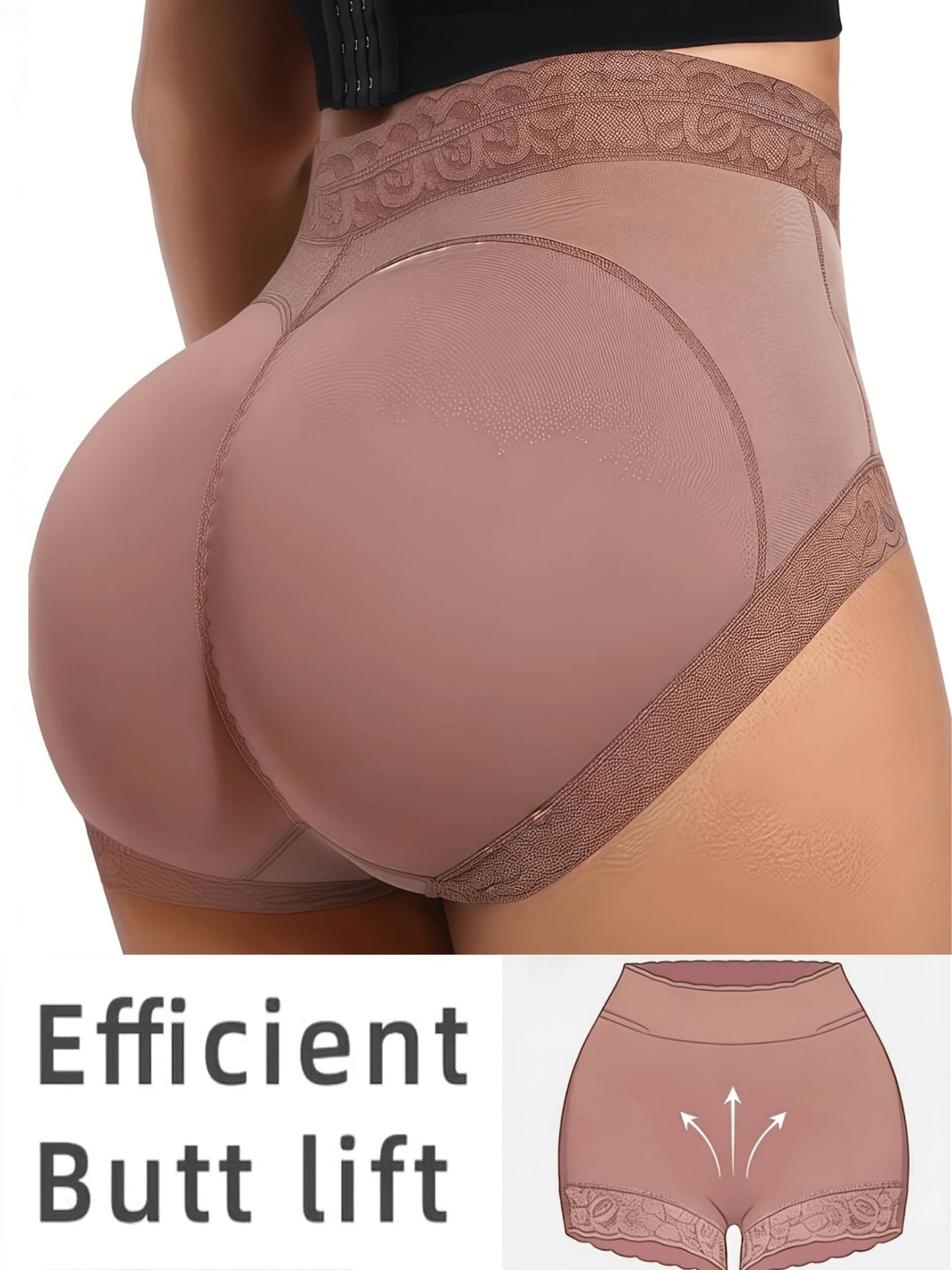 Women's Shapewear Briefs – 1pc High waisted Shaping Thong With Seamless Construction – view 2