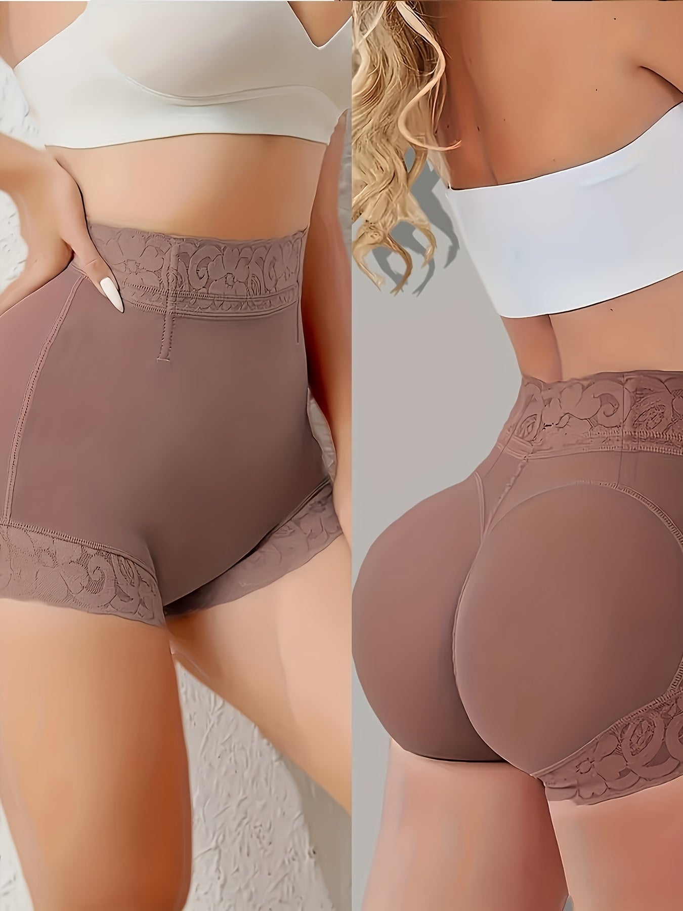 Women's Shapewear Briefs – 1pc High waisted Shaping Thong With Seamless Construction – view 6