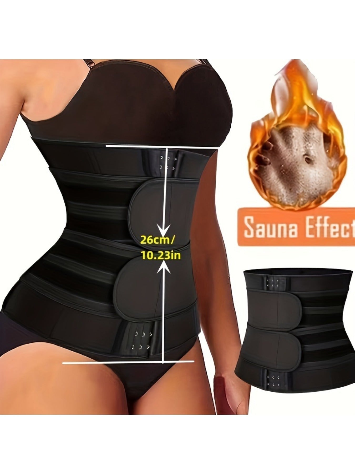 Women's Shapewear – Neoprene Waist Trimmer Belt for Women Body Shaper Sauna Sweat Tummy – view 2