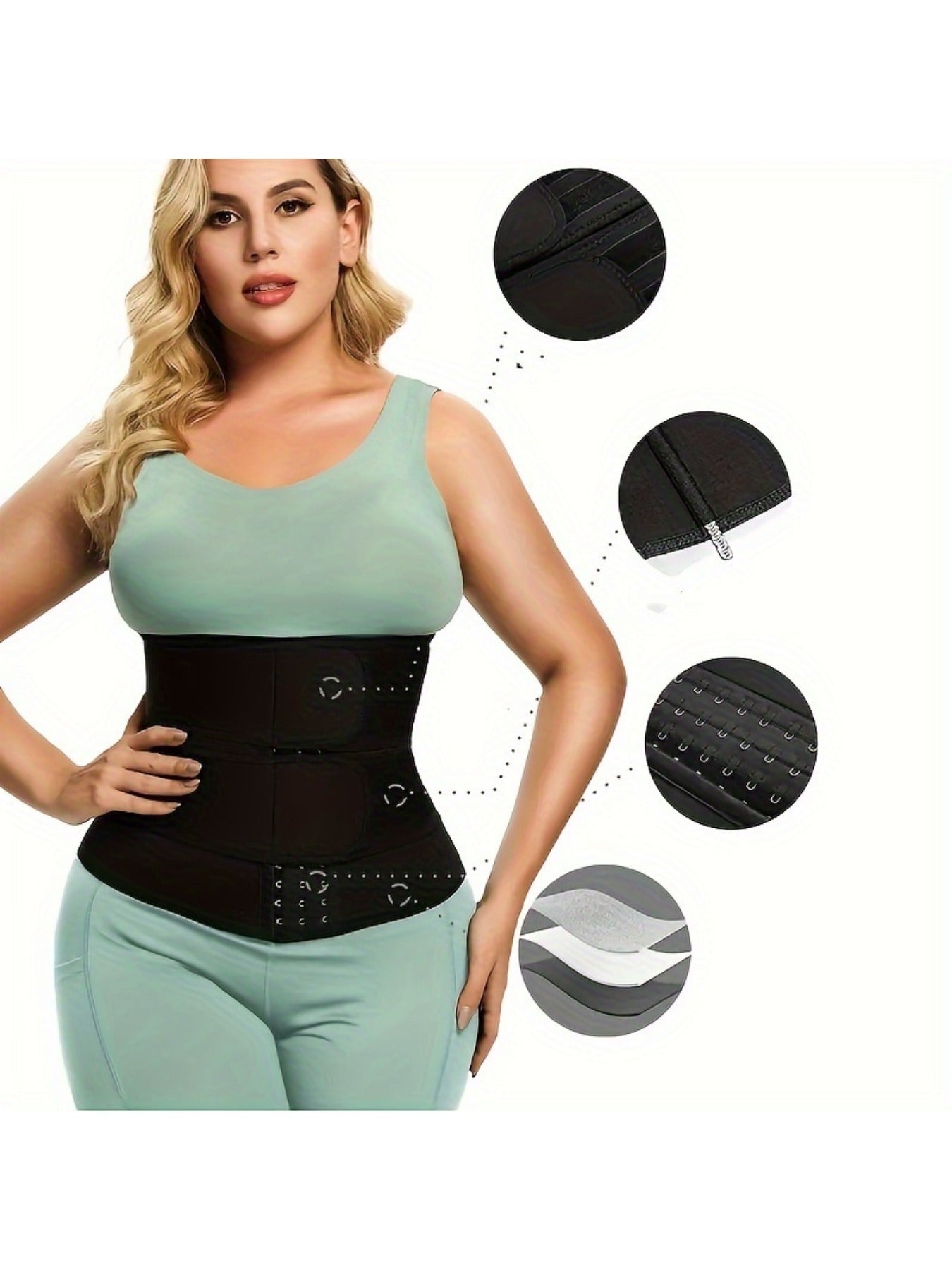 Women's Shapewear – Neoprene Waist Trimmer Belt for Women Body Shaper Sauna Sweat Tummy – view 4