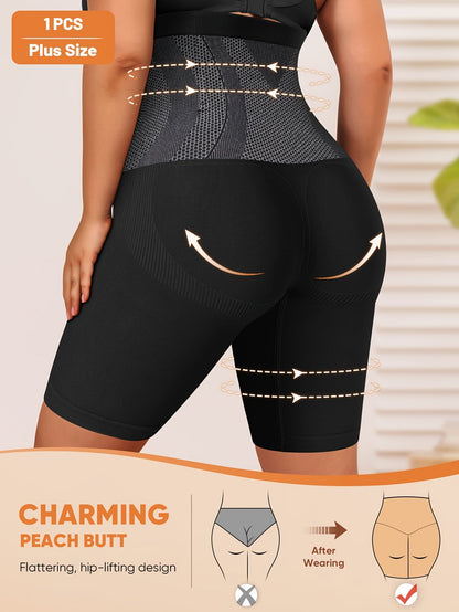Women's Shapewear Shorts - High-Waist 1 – Black detail view