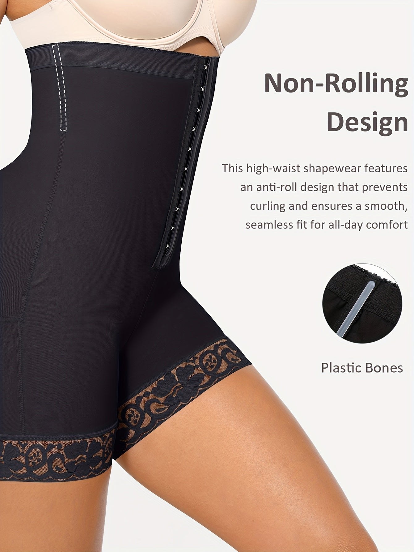 Women's Shapewear Shorts - High-Waist – Black / Apricot – view 12