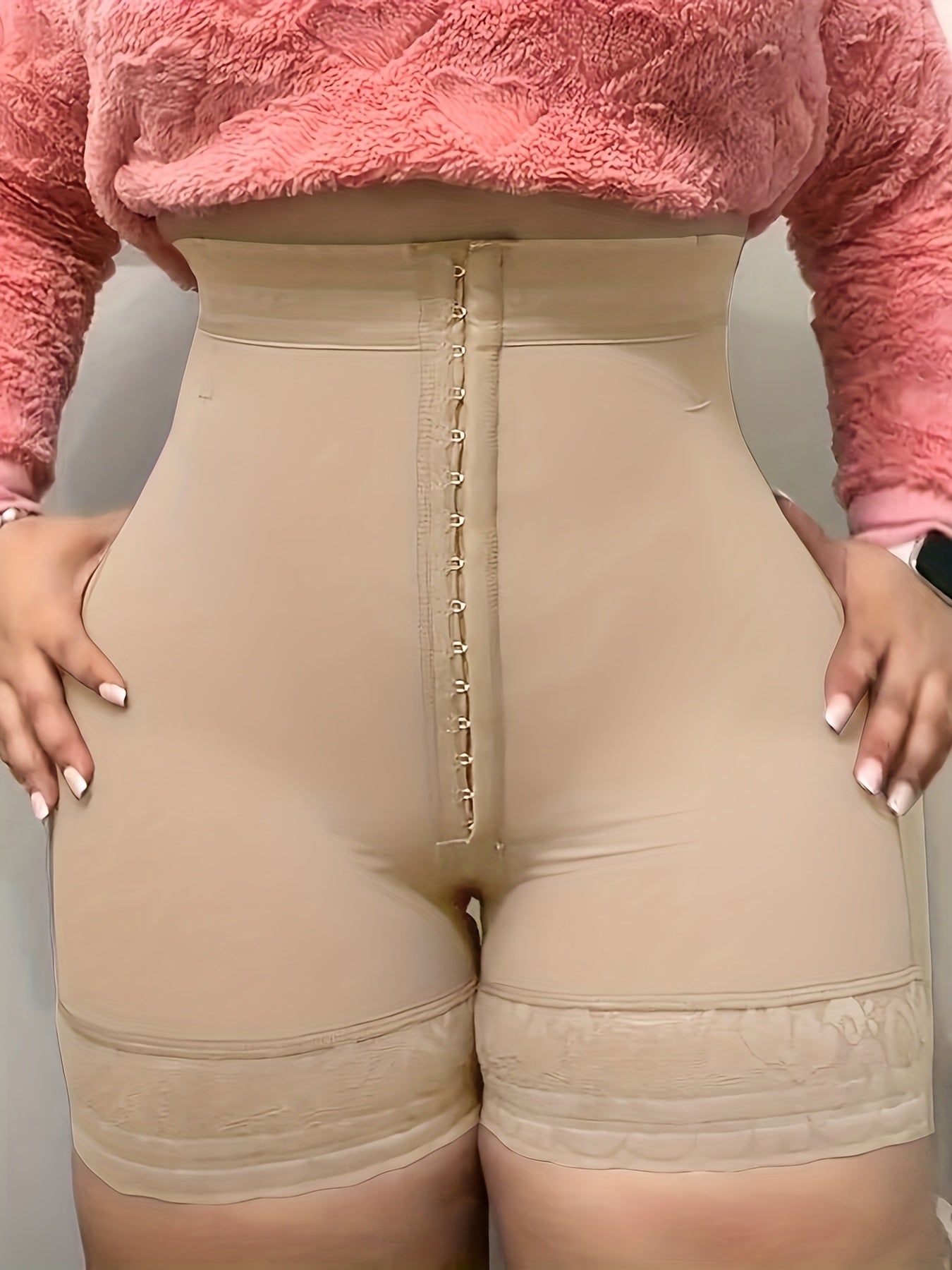Women's Shapewear Shorts - High-Waist – Black / Apricot – view 18